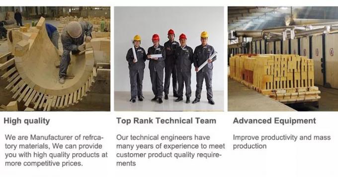 Industriële oven ophangend vuur baksteen uitstekende thermische schokbestendigheid vuurvaste hoge aluminium ankerbakstenen voor warme kachels 2