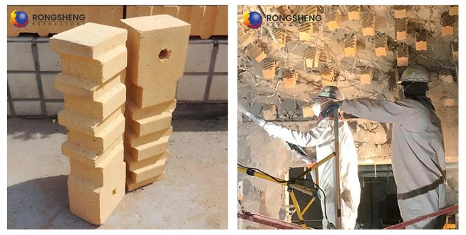 Industriële oven ophangend vuur baksteen uitstekende thermische schokbestendigheid vuurvaste hoge aluminium ankerbakstenen voor warme kachels 1