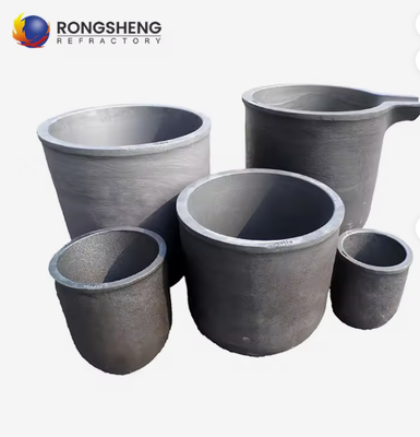 Fabrieksvoorziening Grote Sic smeltkroes 50kg 350kg Siliciumcarbide Pot Sagger Siliciumcarbide smeltkroes Voor het smelten van gietijzer