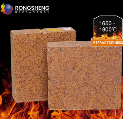 Rongsheng vuurvaste magnesium ijzer spinel baksteen hoge vuurvaste 1800°C magnesia alumina spinel bakstenen voor cementoven