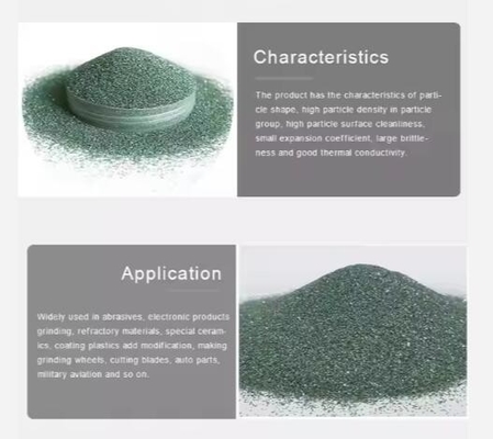 Hoge zuiverheid 99% Sic poeder 16#~2000# vuurvaste groene siliciumcarbide voor slijpstoffen en zandblazen