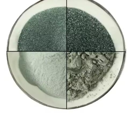 Hoge zuiverheid 99% Sic poeder 16#~2000# vuurvaste groene siliciumcarbide voor slijpstoffen en zandblazen