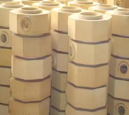 Hoge sterkte gietwerk vuurvaste runner bakstenen aluminium vuurvaste poreuze mondstuk bakstenen