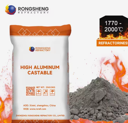 Hoge erosieweerstand 65% 75% Al2o3 laag cement gietijzerig hoog aluminium vuurvaste bekledingsmaterialen voor elektrische boogoven