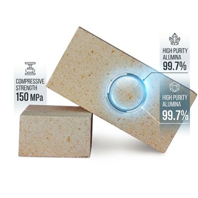 70 Percent Al2O3 High Alumina Fire Brick Standard Shaped Refractory for Cement Rotary Kiln
