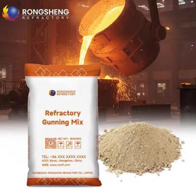 Industriële Oven Vuurbestendige Gunning Materialen Aluminiumoxide Magnesium Gunning Mix Voor Ketel En Oven Ongevormd Vuurbestendig