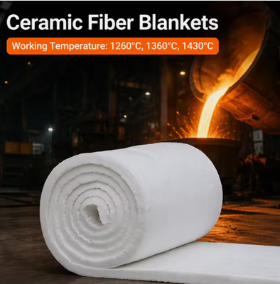 1400 Kaowool Keramische Vilt 128 Kg/M3 Hoge Aluminiumsilicaat Keramische Vezeldeken Warmte-isolatie voor Industriële Oven